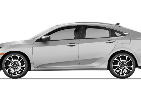 Honda Civic Sedan Si 2017 3D Model