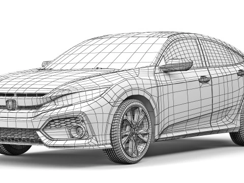 Honda Civic Sedan Si 2017 3D Model