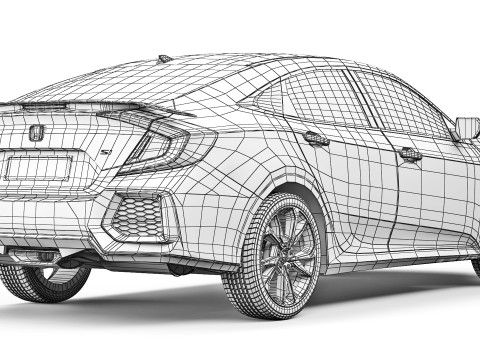 Honda Civic Sedan Si 2017 3D Модель
