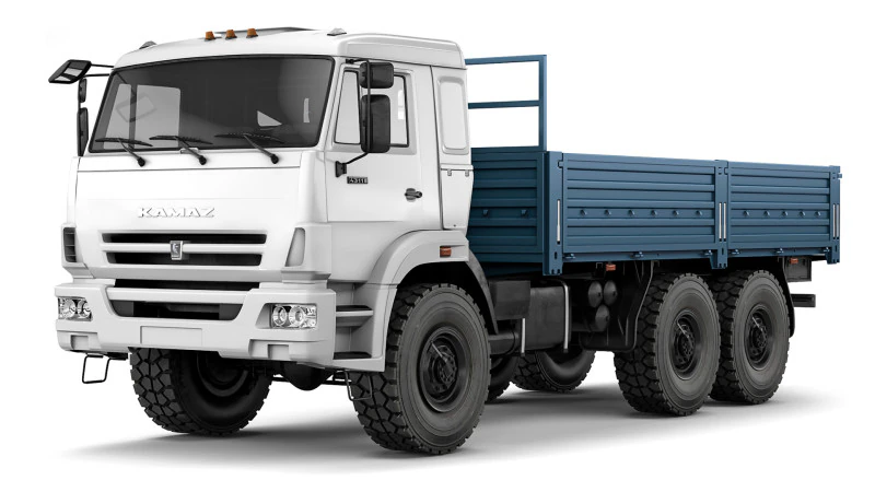 Kamaz 43118 flatbed 2017 3D Model .c4d .max .obj .3ds .fbx .stl .blend 