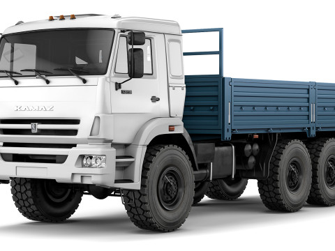 Kamaz 43118 flatbed 2017 3D Модель