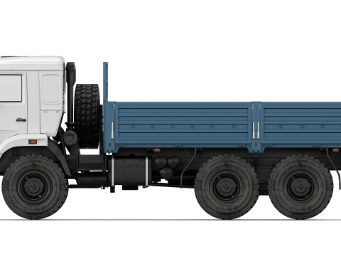 Kamaz 43118 flatbed 2017 3D-Modell