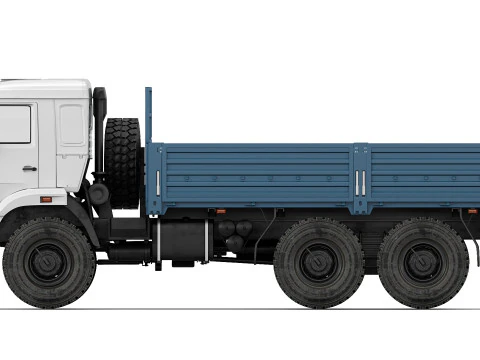 Kamaz 43118 flatbed 2017 3D Model