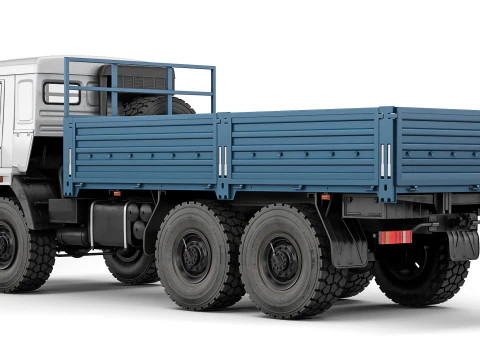 Kamaz 43118 flatbed 2017 3D Model