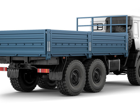 Kamaz 43118 flatbed 2017 3D-Modell