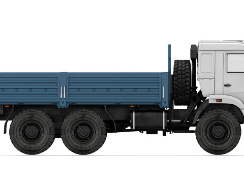 Kamaz 43118 flatbed 2017 3D Model
