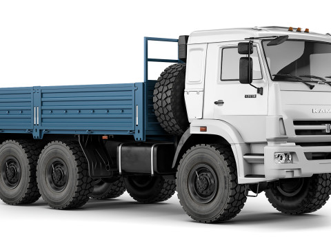 Kamaz 43118 flatbed 2017 3D-Modell
