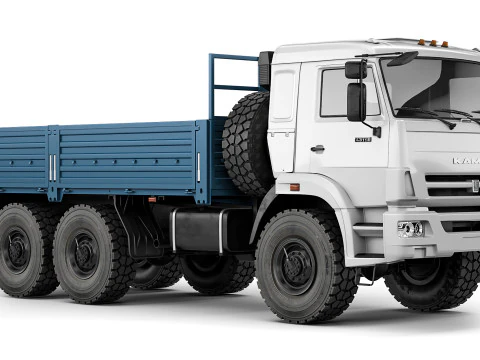 Kamaz 43118 flatbed 2017 3D Model