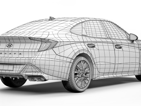 Hyundai Sonata N-Line 2020 3D-Modell