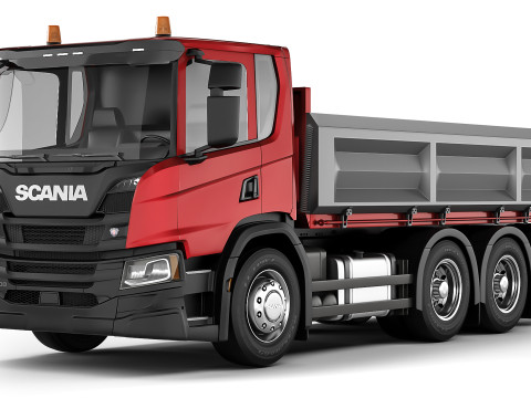 Scania P500 tipper 2018 3D Модель
