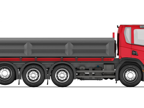 Scania P500 tipper 2018 Modello 3D