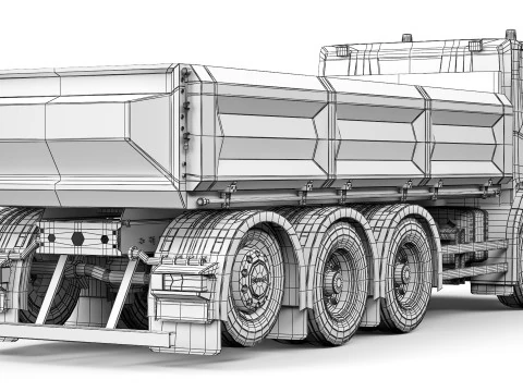 Scania P500 tipper 2018 3D Model