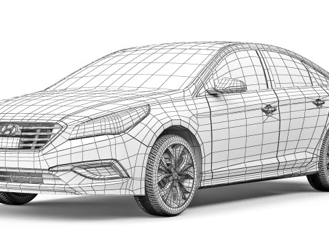 Hyundai Sonata LF 2014 3D Model