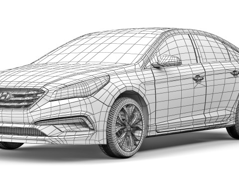 Hyundai Sonata Sport 2014 3D Модель