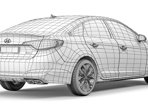 Hyundai Sonata Sport 2014 3D Модель