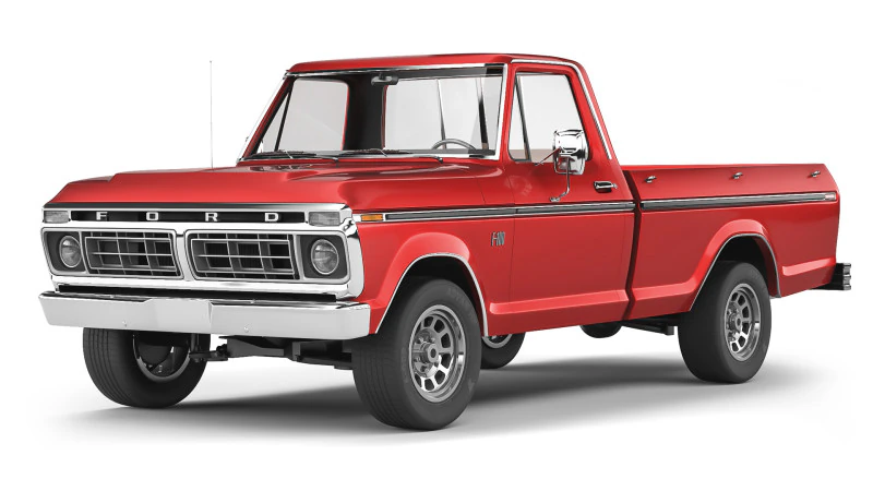 Camionnette F-100 1976 Modèle 3D .c4d .max .obj .3ds .fbx .stl .blend 