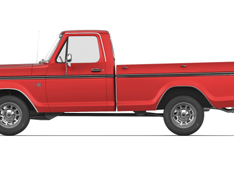 Pickup truck F-100 1976 3D मॉडल