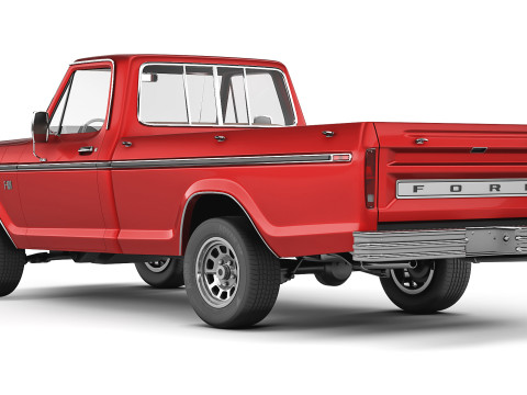 Pickup truck F-100 1976 3D मॉडल