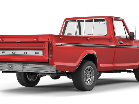 Pickup truck F-100 1976 3D मॉडल