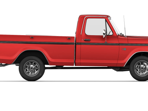 Pickup truck F-100 1976 3D मॉडल