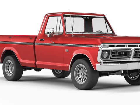 Pickup truck F-100 1976 3D मॉडल