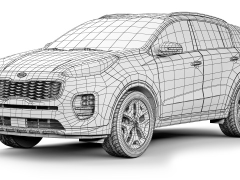 KIA Sportage 2017 3D Model