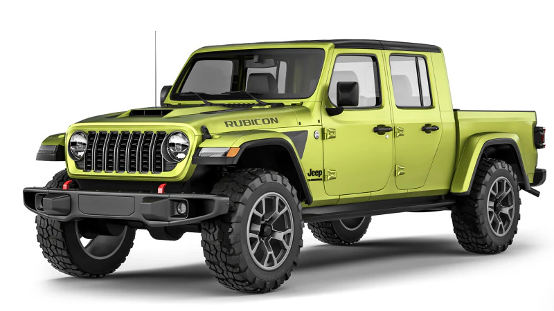 Jeep Gladiator Rubicon 2024 3D Model .c4d .max .obj .3ds .fbx .stl .blend 