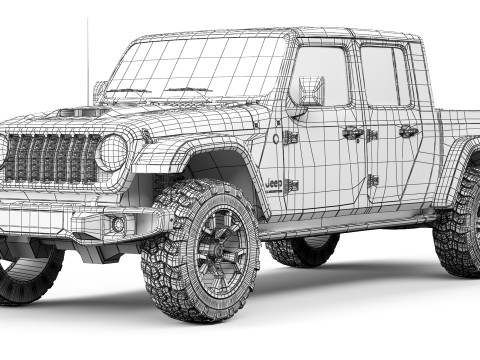 Jeep Gladiator Rubicon 2024 Modelo 3D