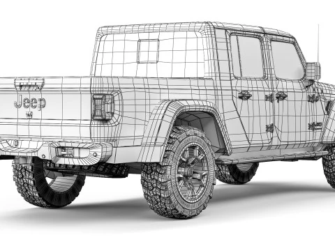Jeep Gladiator Rubicon 2024 3D Model