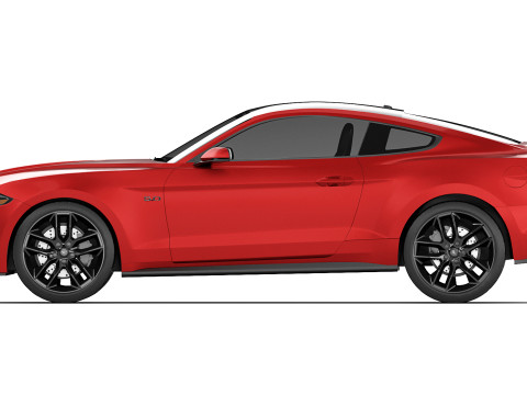 Mustang GT 2018 3D मॉडल