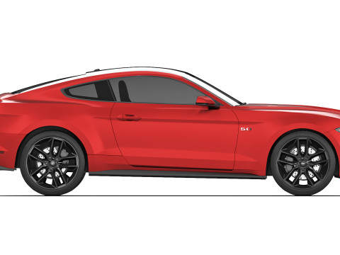 Mustang GT 2018 3D मॉडल