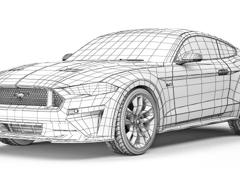 मस्टैंग जीटी 2018 3D मॉडल