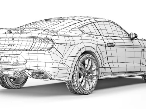 मस्टैंग जीटी 2018 3D मॉडल
