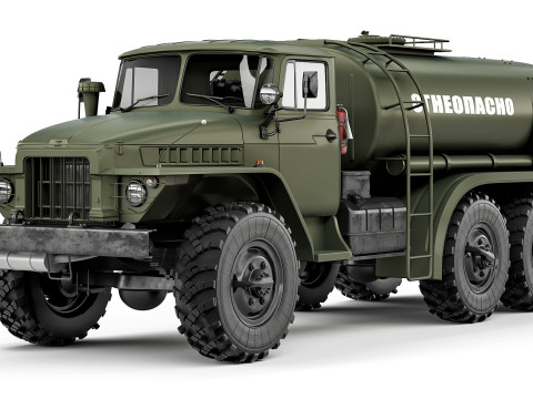 Ural TZ-5-375D 1966 3D Модель