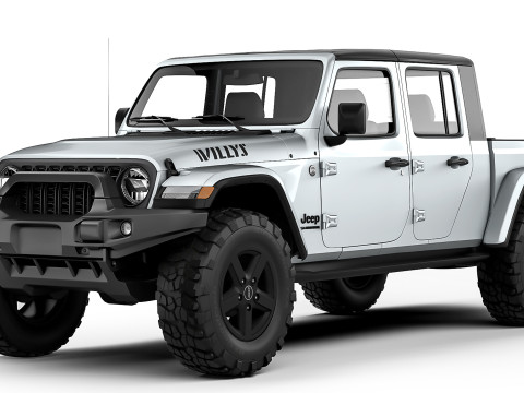 Jeep Gladiator Willys 2024 3D Model