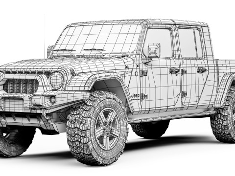 Jeep Gladiator Willys 2024 3D Model