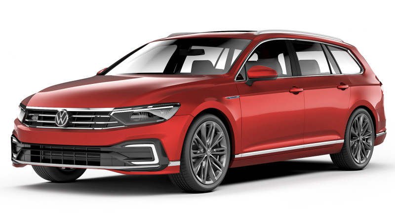 Volkswagen Passat Variant GTE 2020 3D 모델 .c4d .max .obj .3ds .fbx .stl .blend