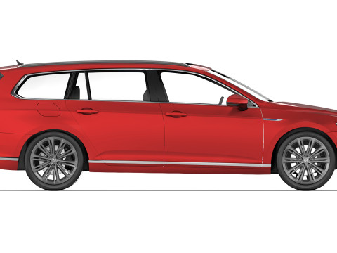 Volkswagen Passat Variant GTE 2020 3D 모델