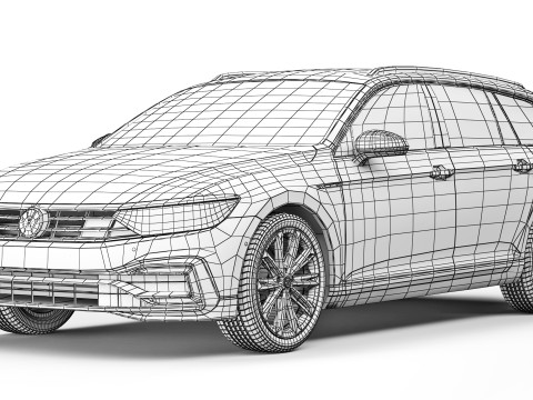 Volkswagen Passat Variant GTE 2020 3D 모델