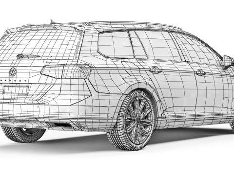 Volkswagen Passat Variant GTE 2020 3D 모델