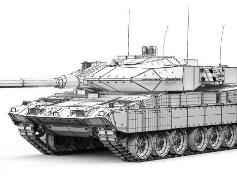 Tank Strv 122 2018 3D Модель