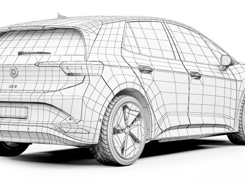 Volkswagen ID3 2024 3D Model