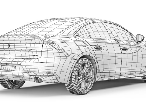 Peugeot 508 GT 2019 3D Model
