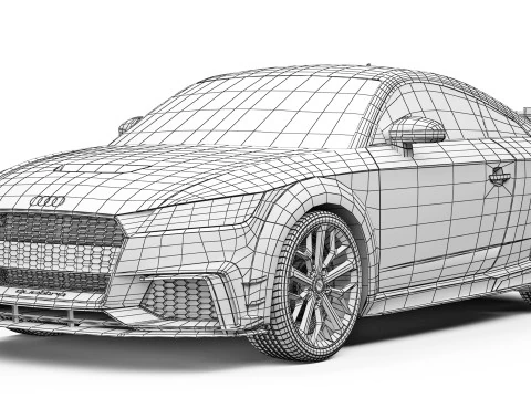 Audi TT RS performance parts 2017 3D Model
