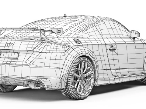 Audi TT RS performance parts 2017 3D Model
