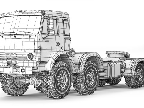 Kamaz 6350 Mustang 2005 Modèle 3D