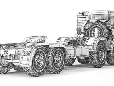 Kamaz 6350 Mustang 2005 3D Model