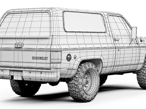 Chevrolet K5 Blazer 1976 Modelo 3D