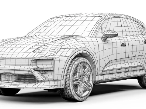 Porsche Macan Turbo 2025 3D Model