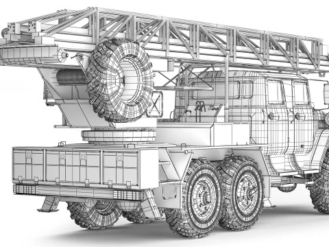 Ural 4320 AL 30-40 2018 3D Model